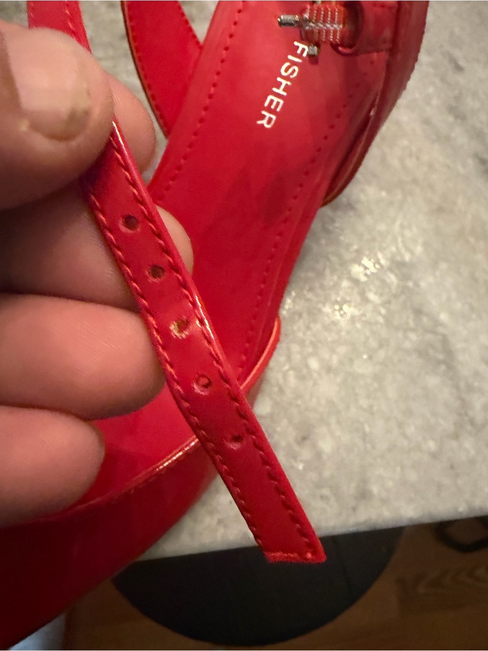 Like New Marc Fisher Red Slingback Heels - Size 8 - Picture 6 of 13